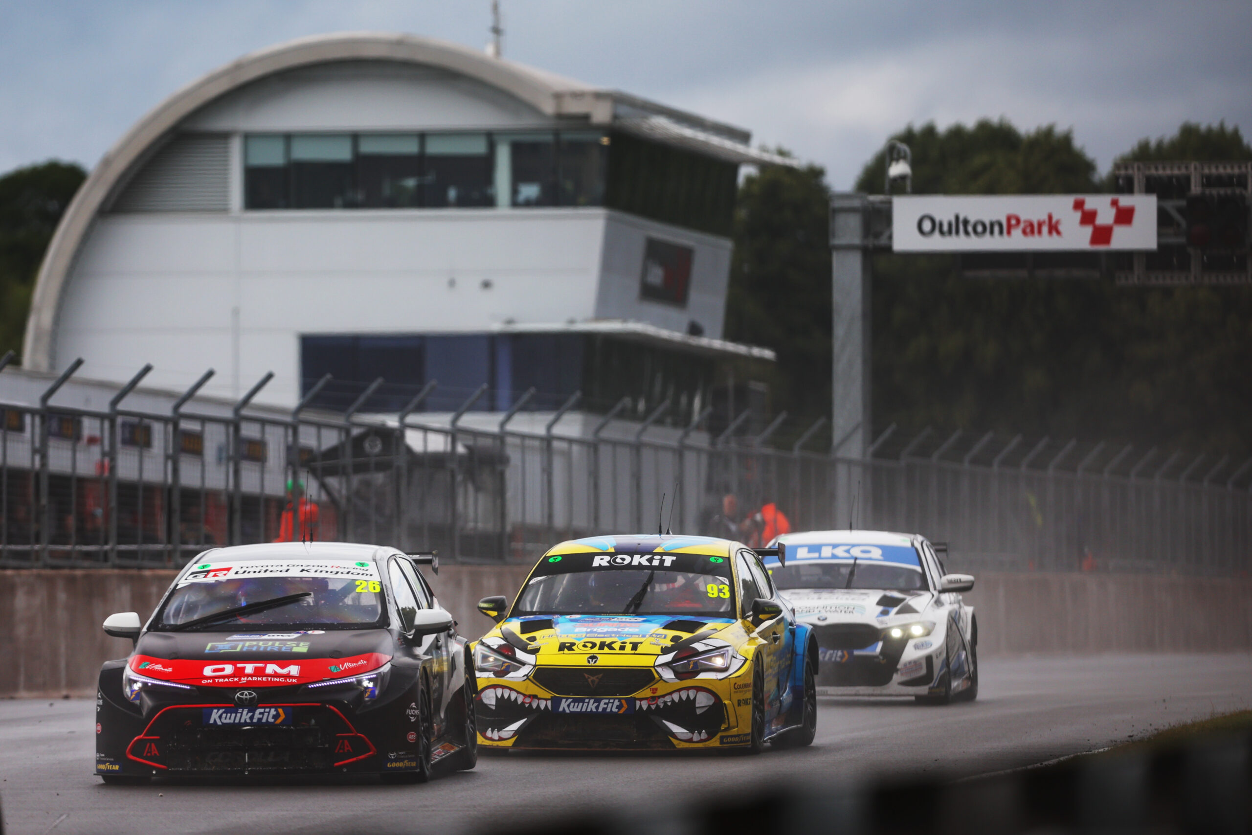 Finn Leslie racing the Speedworks Motorsport Toyota Corolla at Oulton Park during his BTCC debut